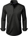 Alimens & Gentle Men's Long Sleeve Dress Shirts Wrinkle Free Stretch Wedding Business Casual Button Down Shirt