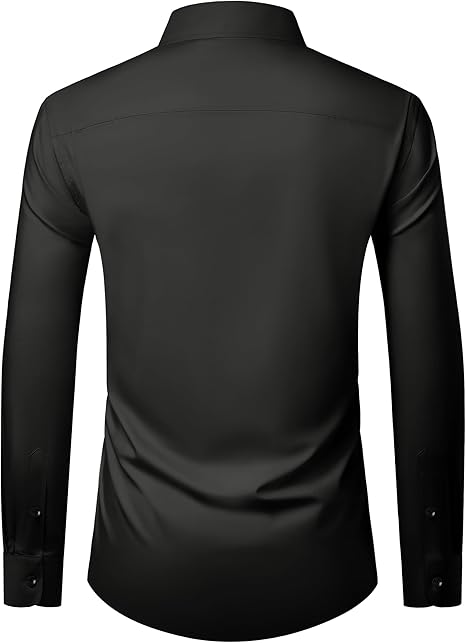 Alimens & Gentle Men's Long Sleeve Dress Shirts Wrinkle Free Stretch Wedding Business Casual Button Down Shirt